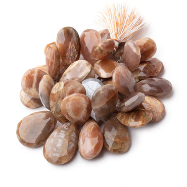 23x15-32x20mm Feldspar Faceted Pear Beads 7 inch 34 pieces (ONLINE ORDER ONLY)