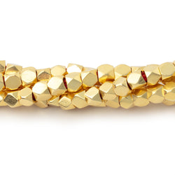 4mm Hand Polished Faceted Nugget Beads 8 inch 45 pieces (ONLINE ORDER ONLY)
