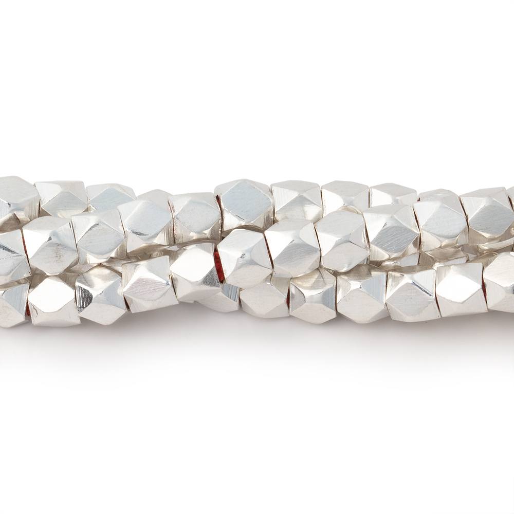 4mm Hand Polished Faceted Nugget Beads 8 inch 45 pieces (ONLINE ORDER ONLY)