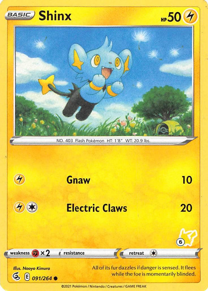 Shinx (091/264) (Pikachu Stamp #6) [Battle Academy 2022] (Online Only)