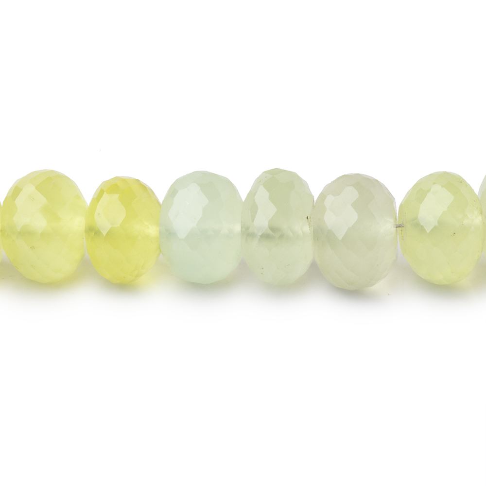 7-11mm Prehnite Faceted Rondelle Beads 16 inch 63 pieces (ONLINE ORDER ONLY)