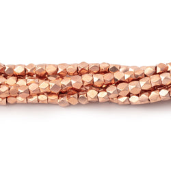 3mm Hand Polished Faceted Nugget Beads 8 inch 72 pieces (ONLINE ORDER ONLY)