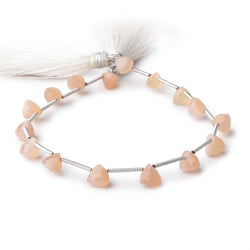 5-6mm Angel Skin Moonstone Top Drilled Trillion Beads 8 inch 16 pieces (ONLINE ORDER ONLY)
