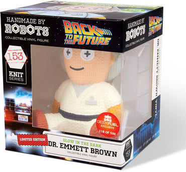Back to the Future Dr. Emmett Brown Collectible Vinyl Figure (Limited Edition Glow in the Dark / Geek Fuel Numbered Exclusive) - #153 (ONLINE ORDER ONLY)