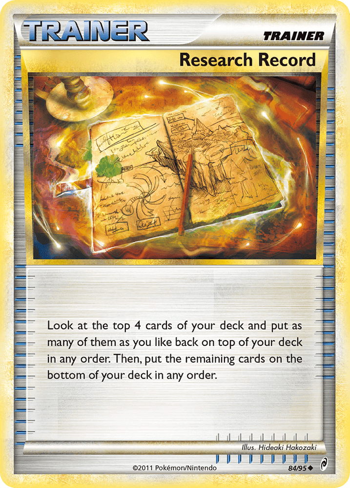 Research Record (84/95) [HeartGold & SoulSilver: Call of Legends] (Online Only)