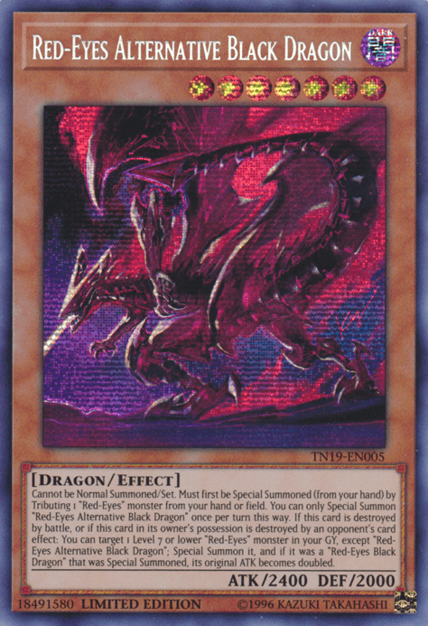 Red-Eyes Alternative Black Dragon [TN19-EN005] Prismatic Secret Rare (ONLINE ORDER ONLY)