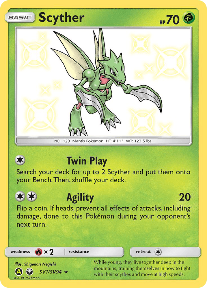 Scyther (SV1/SV94) [Sun & Moon: Hidden Fates - Shiny Vault] (Online Only)