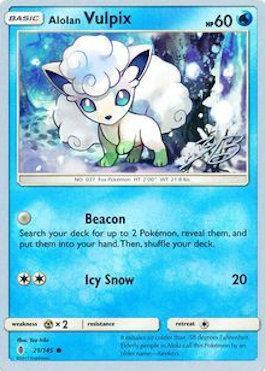 Alolan Vulpix (21/145) (Ice Path FTW - Zachary Bokhari) [World Championships 2017] (Online Only)