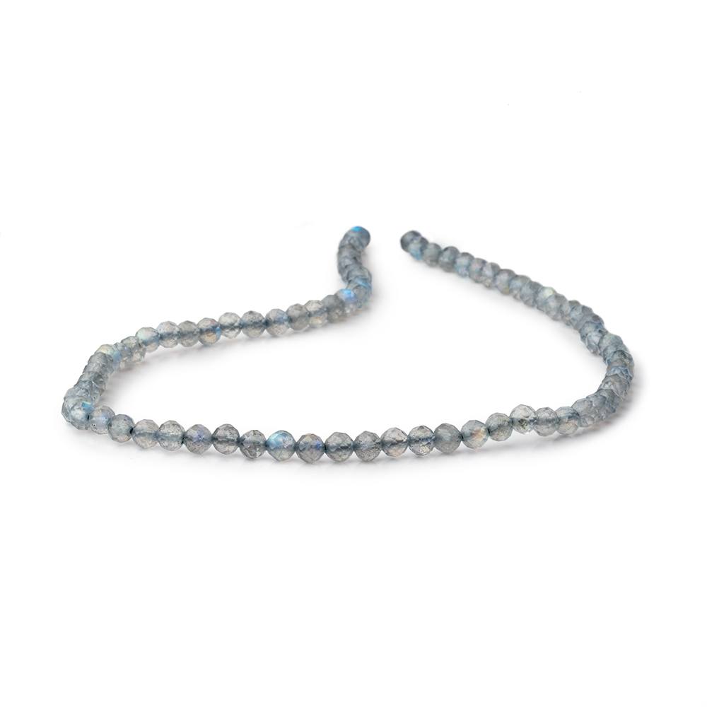 4.3mm Labradorite Micro Faceted Rounds 12.5 inch 75 beads AAA (ONLINE ORDER ONLY)