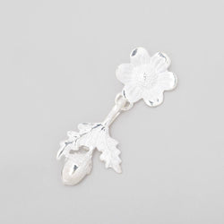 43x17.5mm Sterling Silver Hook and Eye Clasp Daisy and Acorn 1 piece (ONLINE ORDER ONLY)