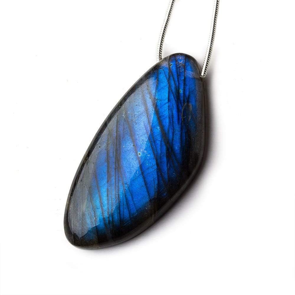 43x21x7mm Neon Blue Labradorite fancy shape focal bead 1 piece (ONLINE ORDER ONLY)