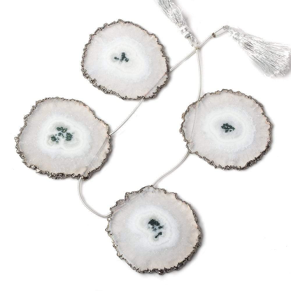 43x43-44x44mm Black Gold Leafed Solar Quartz Slices AAA Grade 4 pieces (ONLINE ORDER ONLY)