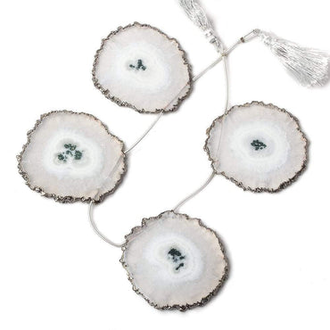 43x43-44x44mm Black Gold Leafed Solar Quartz Slices AAA Grade 4 pieces (ONLINE ORDER ONLY)