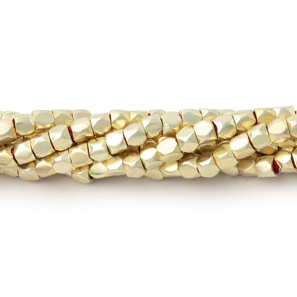 3mm Hand Polished Faceted Nugget Beads 8 inch 72 pieces (ONLINE ORDER ONLY)