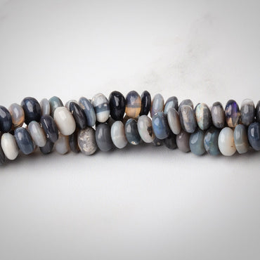 3.5-6mm Australian Opal plain rondelles 18 inch 200 beads A (ONLINE ORDER ONLY)