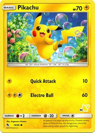 Pikachu (19/68) (Pikachu Stamp #55) [Battle Academy 2020] (Online Only)