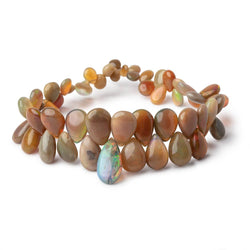 5x3-15x8mm Golden Ethiopian Opal Plain Pear Beads 8 inch 55 pieces AA Grade (ONLINE ORDER ONLY)