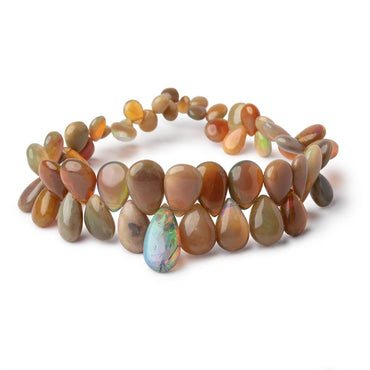 5x3-15x8mm Golden Ethiopian Opal Plain Pear Beads 8 inch 55 pieces AA Grade (ONLINE ORDER ONLY)