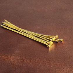 2" length Vermeil Disc Headpin, 22 Gauge Wire, 10 pieces per Bag (ONLINE ORDER ONLY)