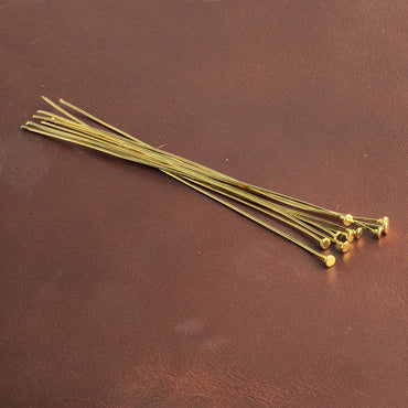 3" length Vermeil Disc Headpin, 24 Gauge Wire, 10 pieces per Bag (ONLINE ORDER ONLY)