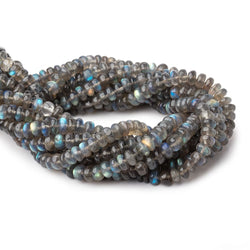 6-7mm  Labradorite Plain Rondelle Beads 9.75 inch 69 pieces (ONLINE ORDER ONLY)