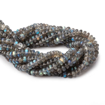 6-7mm  Labradorite Plain Rondelle Beads 9.75 inch 69 pieces (ONLINE ORDER ONLY)