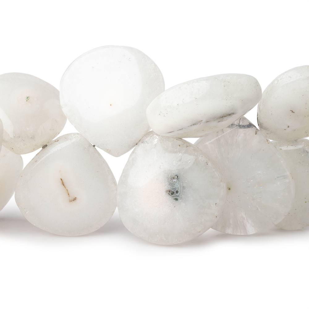 18-28mm Peacock Solar Quartz Plain Heart Beads 7 inch 22 pieces (ONLINE ORDER ONLY)