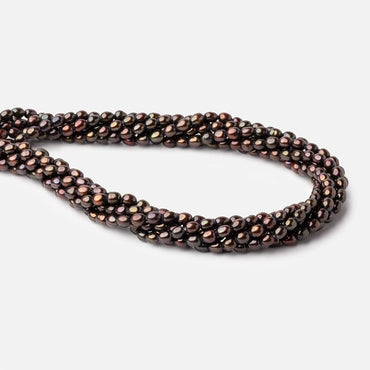 4x3mm Chestnut Brown Straight Drilled Oval Pearls 15 inch 90 pieces (ONLINE ORDER ONLY)