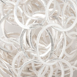 27x23mm Silver plated Brushed Oval Link Chain by the foot (ONLINE ORDER ONLY)