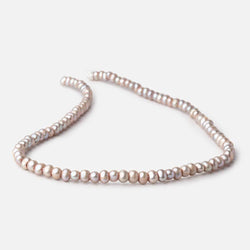 5-6mm Pinkish Gray 2.5mm Large Hole Off Round Pearls 15 inch 93 Beads (ONLINE ORDER ONLY)