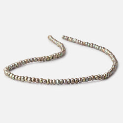 4-5mm Irish Greens Off Round 2.5mm Large Hole Pearls 15 inch 120 Beads (ONLINE ORDER ONLY)