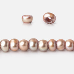 5mm Rosé Champagne 2.5mm Large Hole Off Round Pearls 15 inch 115 Beads (ONLINE ORDER ONLY)
