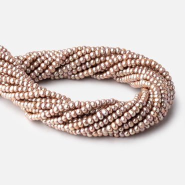 5mm Rosé Champagne 2.5mm Large Hole Off Round Pearls 15 inch 115 Beads (ONLINE ORDER ONLY)