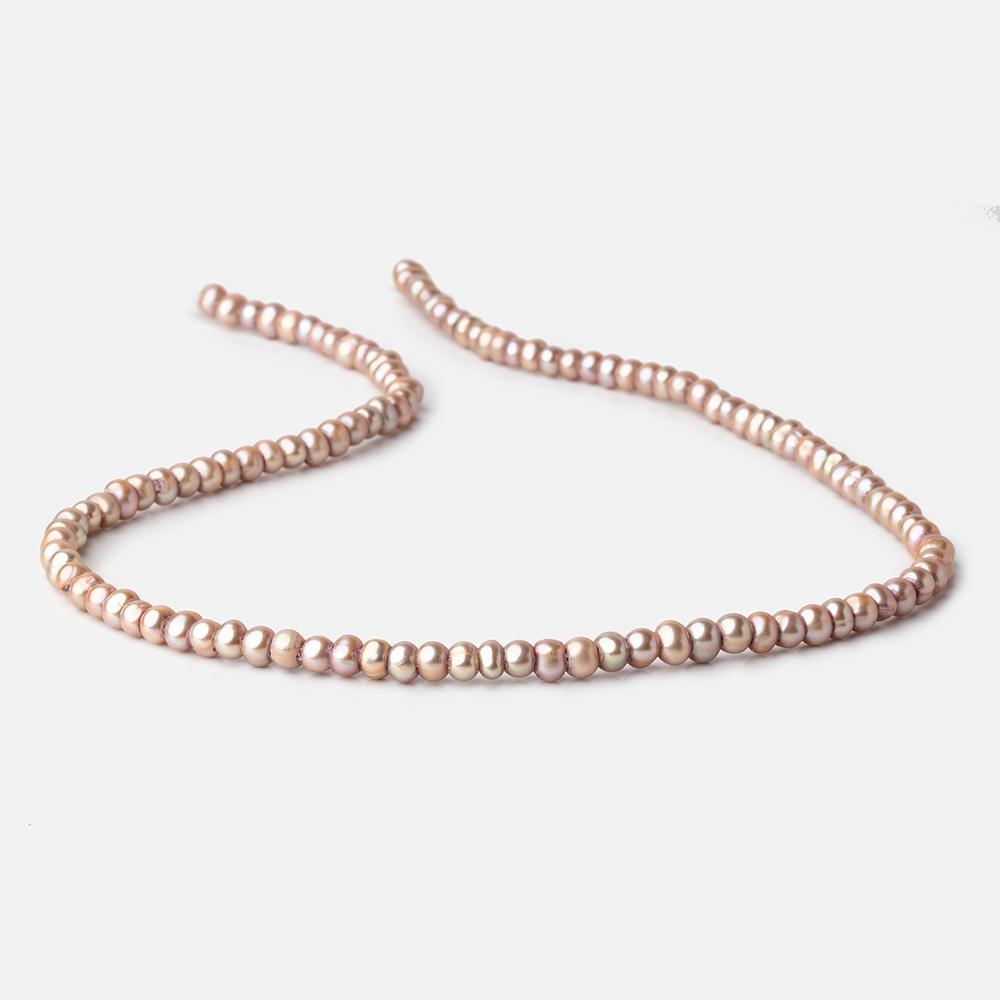 5mm Rosé Champagne 2.5mm Large Hole Off Round Pearls 15 inch 115 Beads (ONLINE ORDER ONLY)