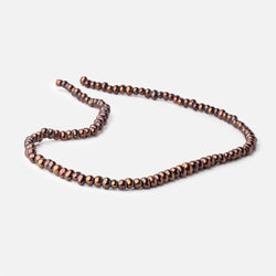 5mm Chocolate 2.5mm Large Hole Off Round Pearls 15 inch 122 Beads (ONLINE ORDER ONLY)