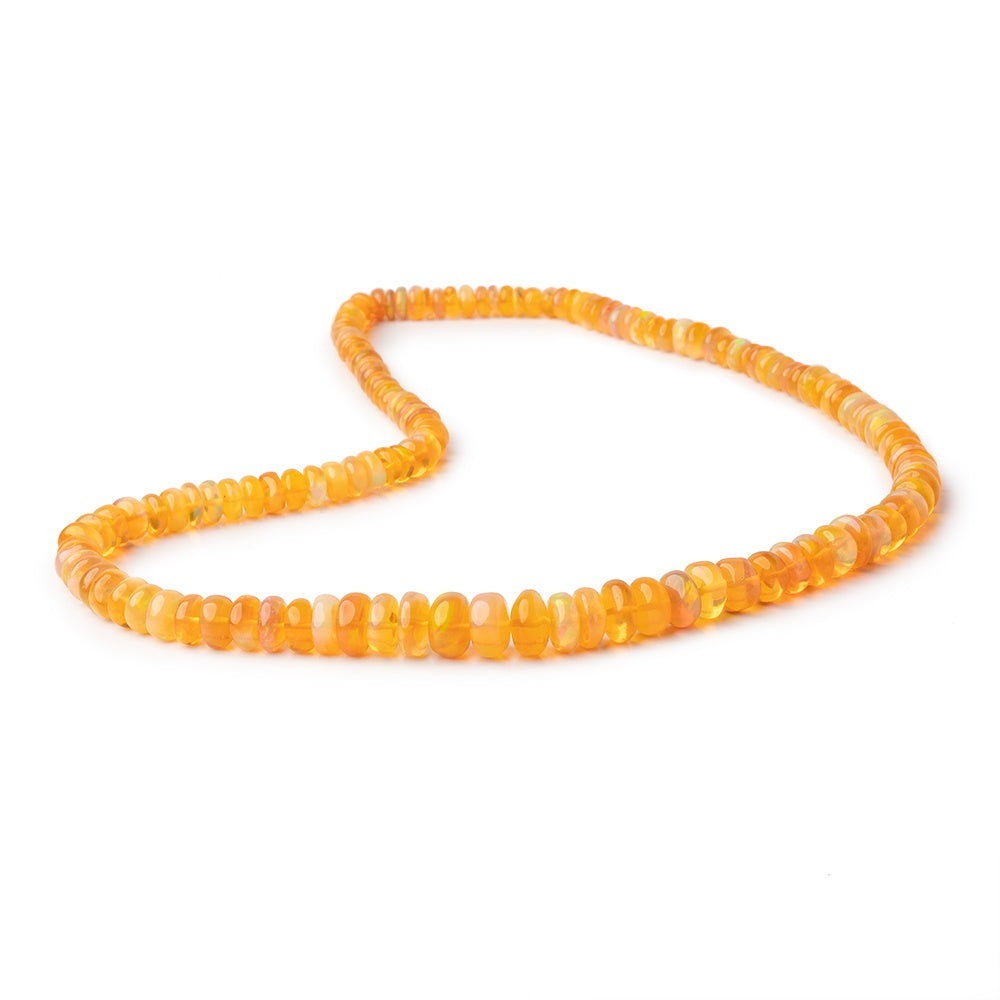 5-8.5mm Ethiopian Opal Plain Rondelle Beads 16 inch 136 pieces AAA Grade (ONLINE ORDER ONLY)