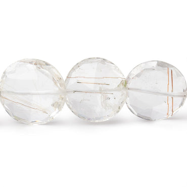 16-19mm Rutilated Quartz Faceted Coin Beads 8.5 inch 13 pieces (ONLINE ORDER ONLY)
