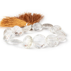 16-19mm Rutilated Quartz Faceted Coin Beads 8.5 inch 13 pieces (ONLINE ORDER ONLY)