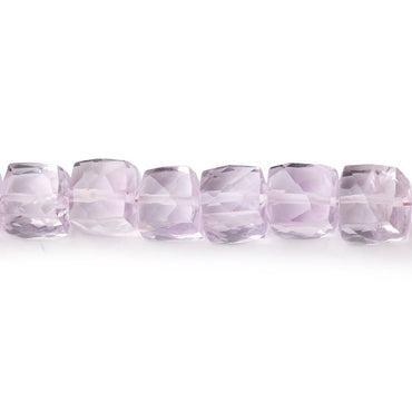 6-7mm Pink Amethyst Faceted Cube Beads 8 inch 30 pieces (ONLINE ORDER ONLY)