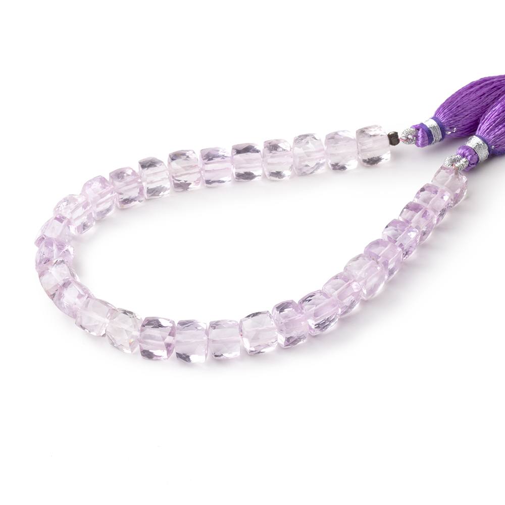 6-7mm Pink Amethyst Faceted Cube Beads 8 inch 30 pieces (ONLINE ORDER ONLY)