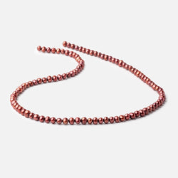 5x4mm Cinnamon Side Drilled Off Round Freshwater Pearl Beads 16 inch 96 pieces (ONLINE ORDER ONLY)