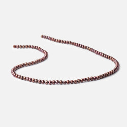 4x3mm Purplish Brown Side Drilled Off Round Freshwater Pearls 15 inch 108 beads (ONLINE ORDER ONLY)