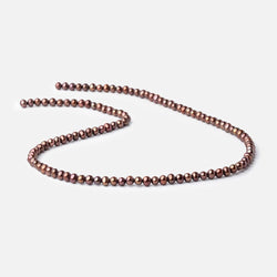 4.5x4mm Walnut Brown Side Drilled Off Round Freshwater Pearls 16 inch 110 pieces (ONLINE ORDER ONLY)
