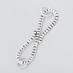 36x11mm Antiqued Sterling Silver S Hook with Dotted Design 1 piece (ONLINE ORDER ONLY)