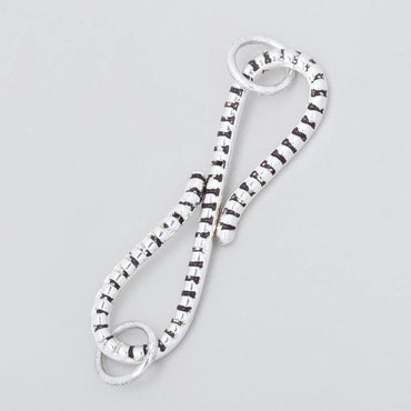 36x11mm Antiqued Sterling Silver S Hook with Dotted Design 1 piece (ONLINE ORDER ONLY)
