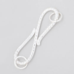 36x10mm Sterling Silver S Hook with Dotted Design 1 piece (ONLINE ORDER ONLY)