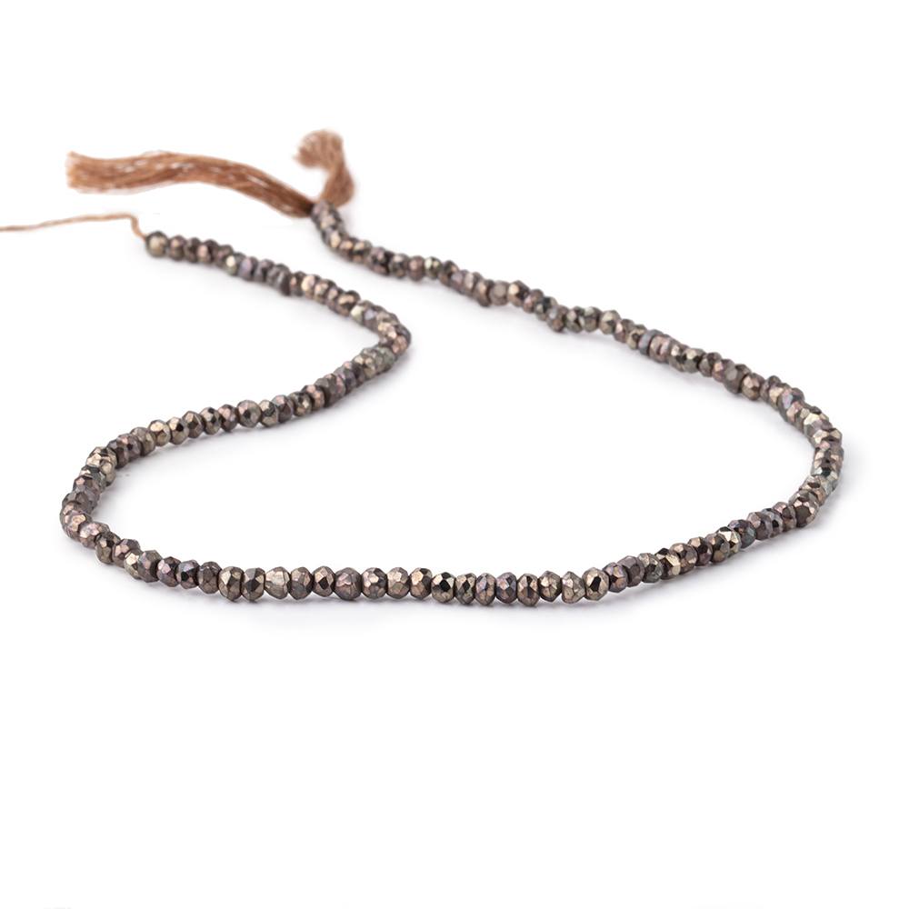 3-3.5mm Chocolate Mystic Spinel Faceted Rondelle Beads 13 inches 140 pieces (ONLINE ORDER ONLY)