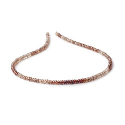 4mm Cognac and Champagne Zircon Plain Rondelle Beads 13.25 inch 154 pieces (ONLINE ORDER ONLY)