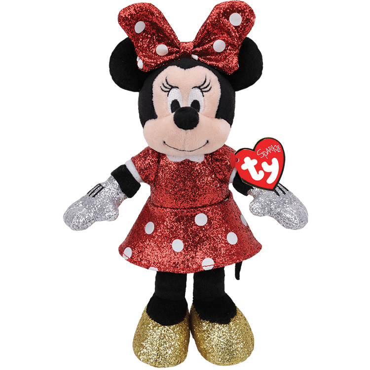 Ty Disney: Red Sparkle Minnie Mouse (Small) (ONLINE ORDER ONLY)