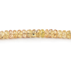 3.5mm Yellow Shongia Sapphire Faceted Rondelle Beads 16 inch 180 pieces (ONLINE ORDER ONLY)